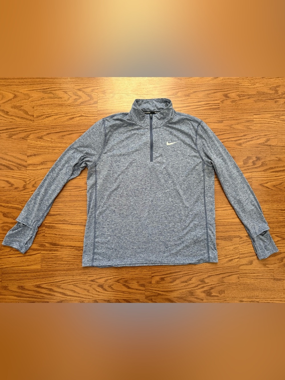 Nike Running Women’s Heather Blue Quarter-Zip Long Sleeve Top - Size Large - EUC